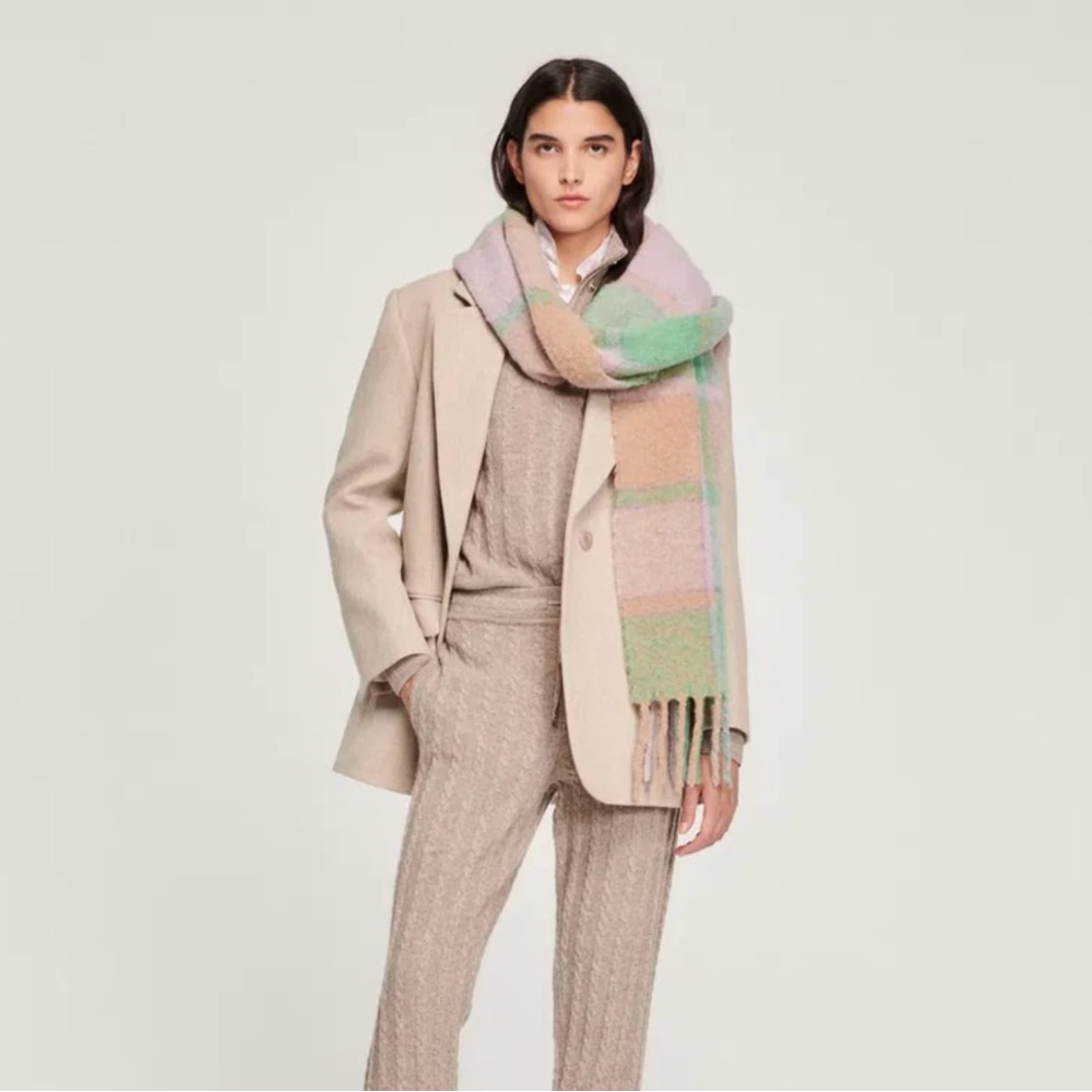 SANDRO Wool Blend Scarf